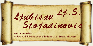 Ljubisav Stojadinović vizit kartica